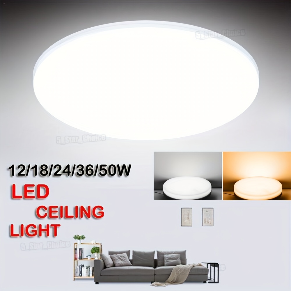 

1pc Led Ceiling Light - 18w/24w/36w/50w, -, Switch , -, 220v, Shade, , Installation, Included, For Bedroom &