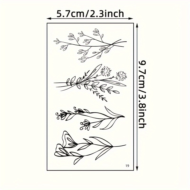 Wasserdichte Temporäre Tattoos – Große Blumenmotive Für Partys & Festivals