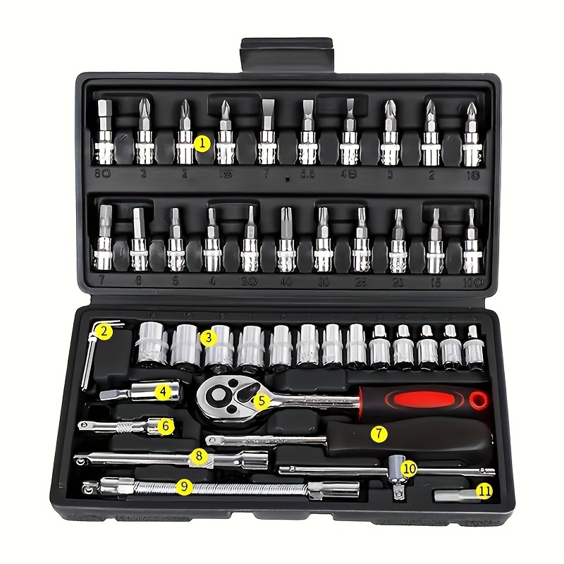 TEMU All-inclusive Ratchet Wrench Set - 46/150pcs, 1.0