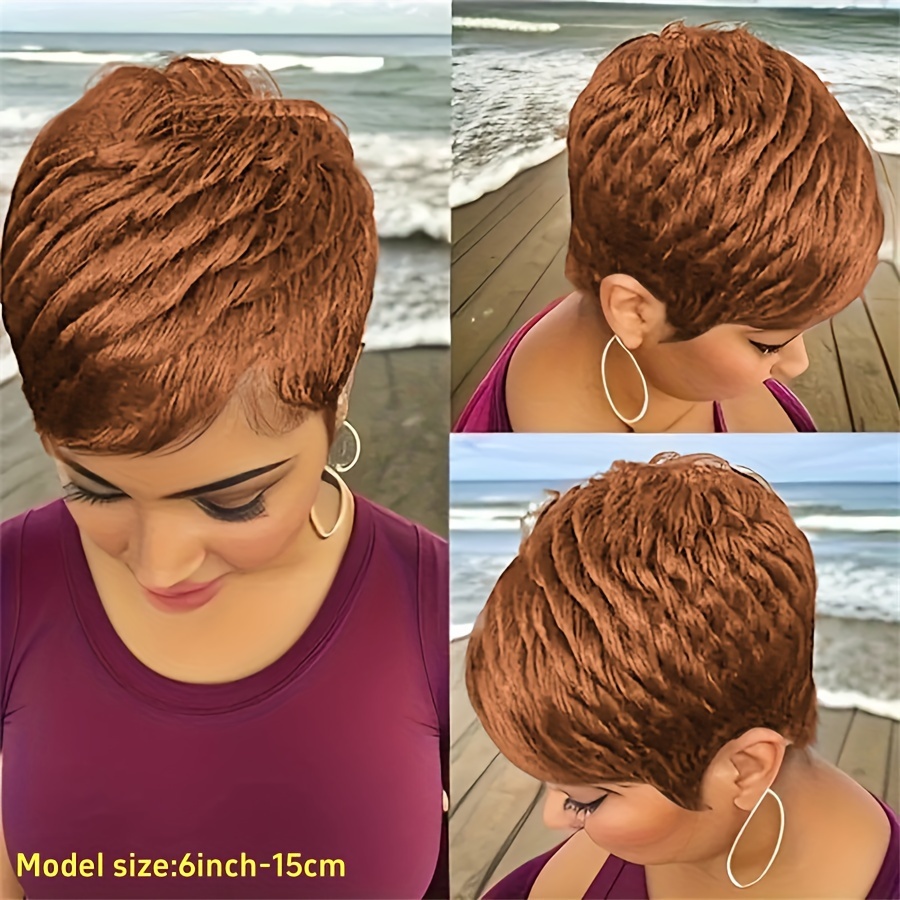 TEMU 6inch Straight Cut Wigs Human Hair Wigs For Women Wig Bob Wigs