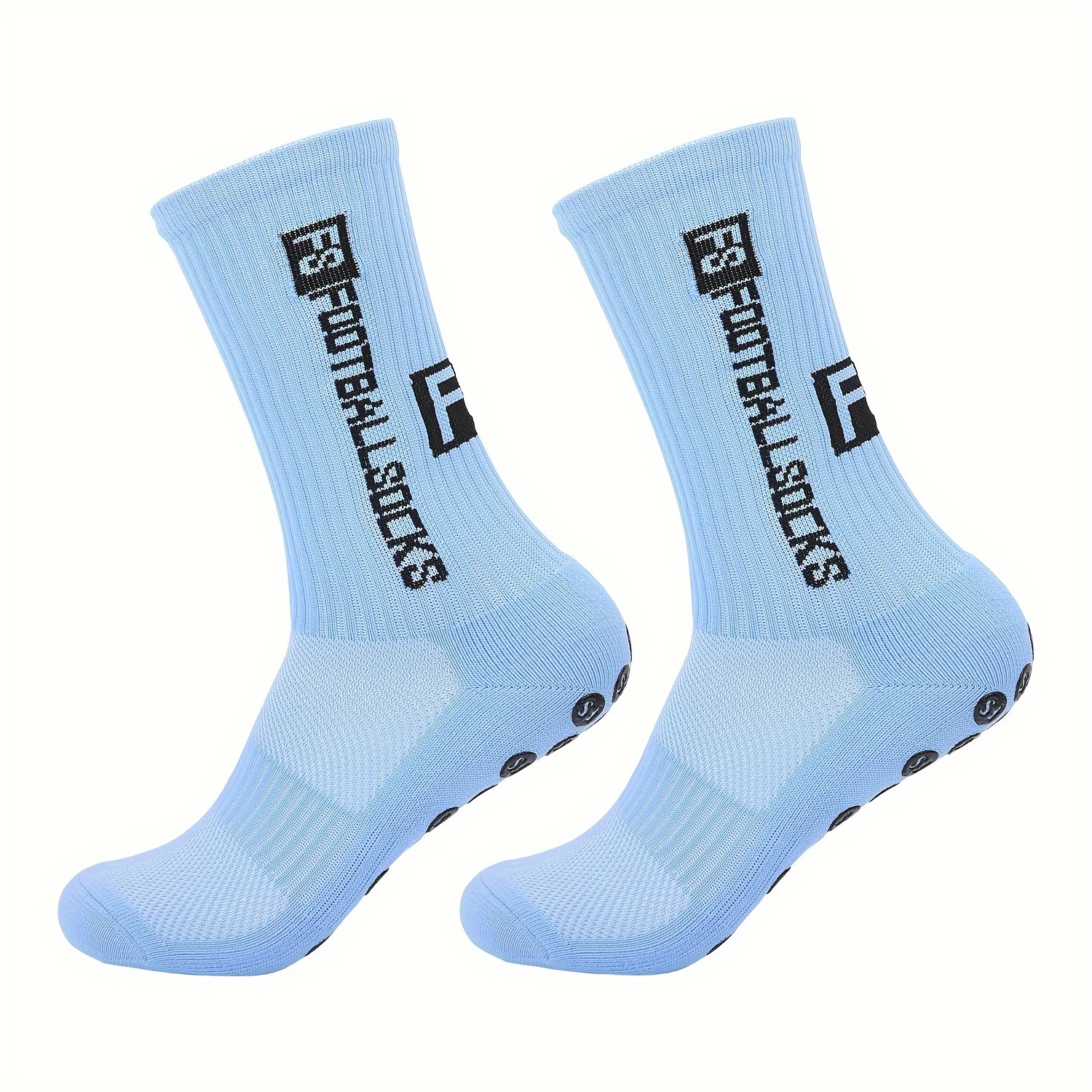 TEMU 1 paire/3 paires aléatoires de chaussettes de football pour homme à collants, chaussettes de sport antidérapantes pour sol, chaussettes toutes