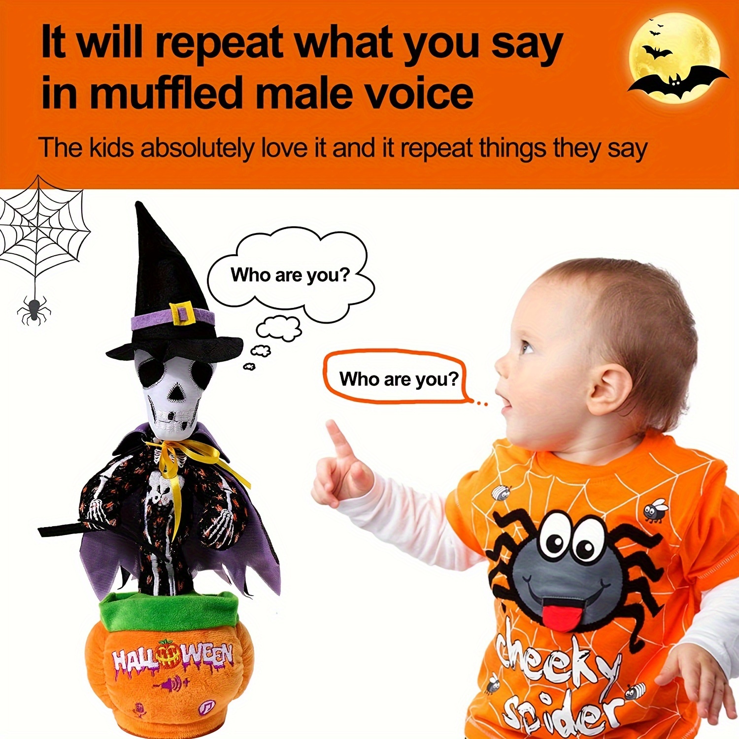 1pc   interactive toy         skull   toy for     day   day   day     living room decoration   batteries details 4