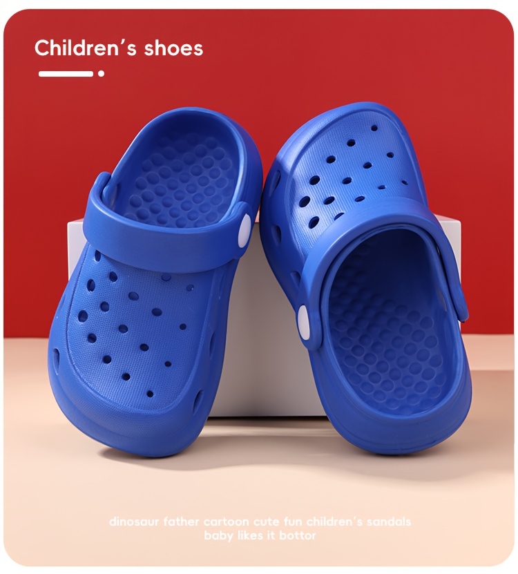 Boys' Summer Clogs - Lightweight, Non-Slip EVA Sandals with Thick Sole for Indoor & Outdoor Play, Beach, and Garden Use