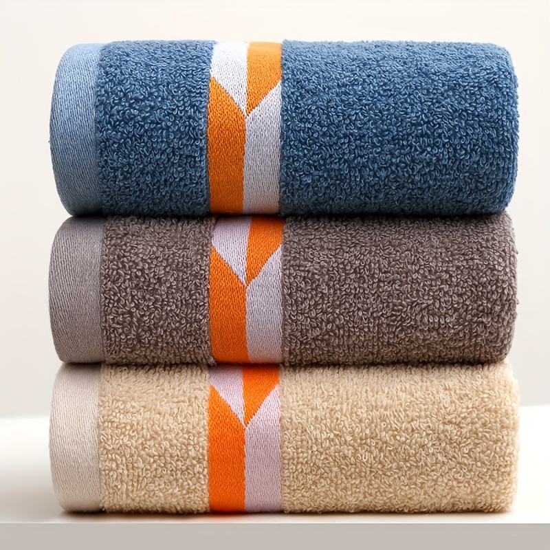 TEMU 3pcs Ultra-soft, Quick-dry Polyester Towels - Absorbent & Fade-resistant For Bathroom Use Bath Towels Towel Holder For Bathroom