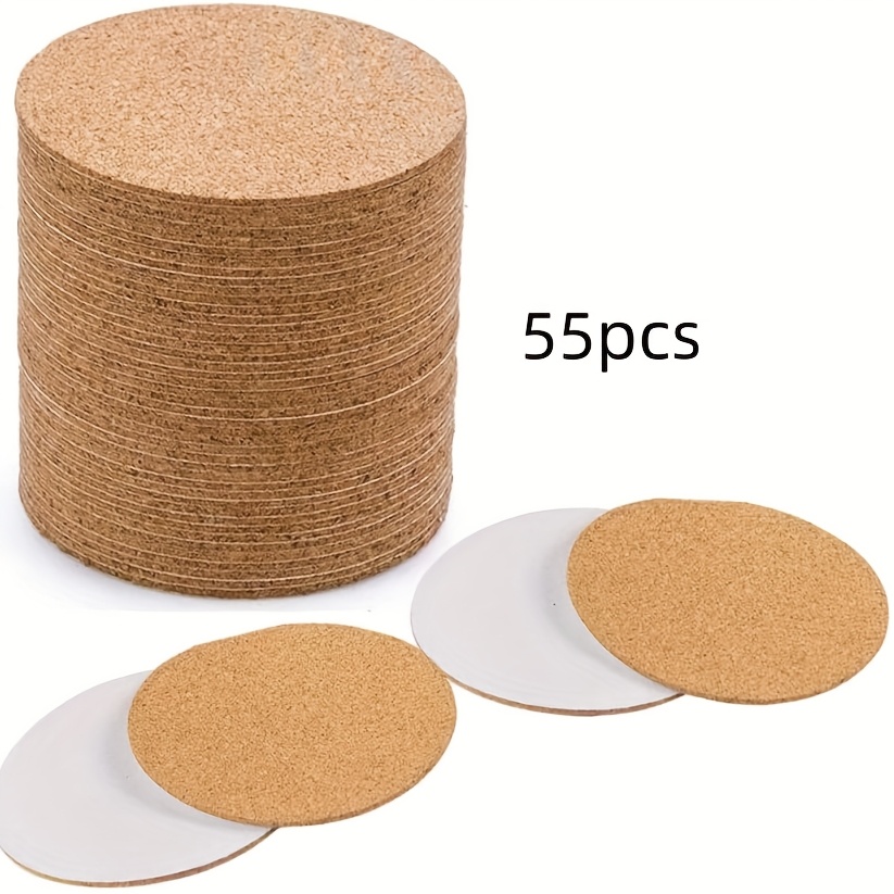 TEMU 55pcs Cork Coasters For Decor Drink Mats