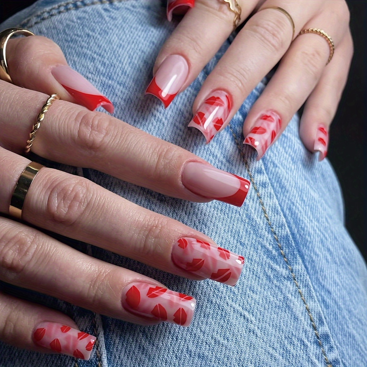 

24pcs 's Day Set - , Red Lip For Women &
