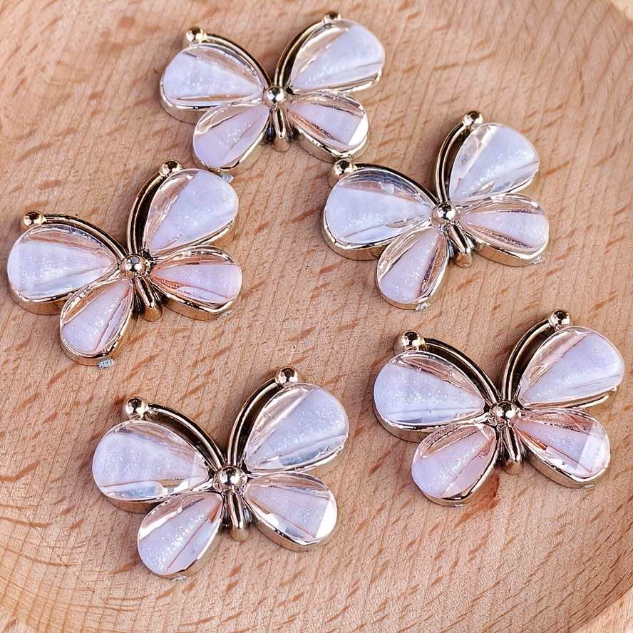 20 Plastic Butterfly Shape Patches for DIY Projects