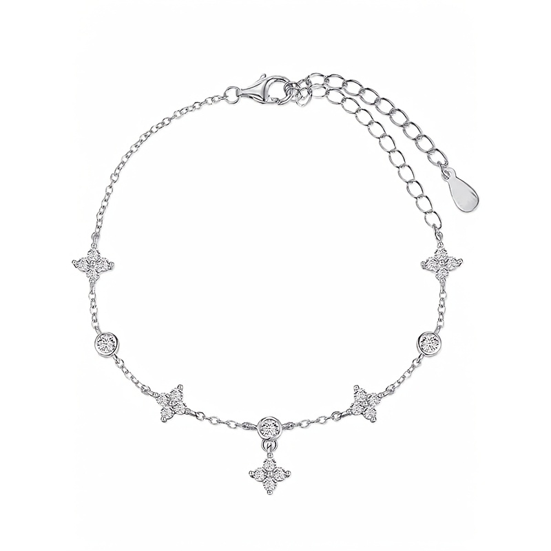 Copper Four-Leaf Clover Themed Anklet