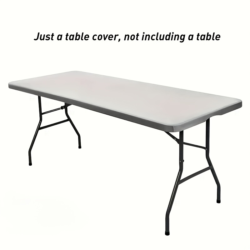 item picture 1pc stretchable rectangular tablecloth solid color tablecloth   table not included suitable for kitchen and dining room