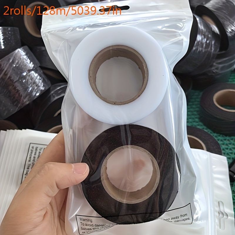 E-shop 2 Rollen 128m Nähband mit Schmelzkante – Nähzubehör für Zuhause, ideal für DIY-Nähen Quilten, einfach zu verwenden für Säumen Nähen