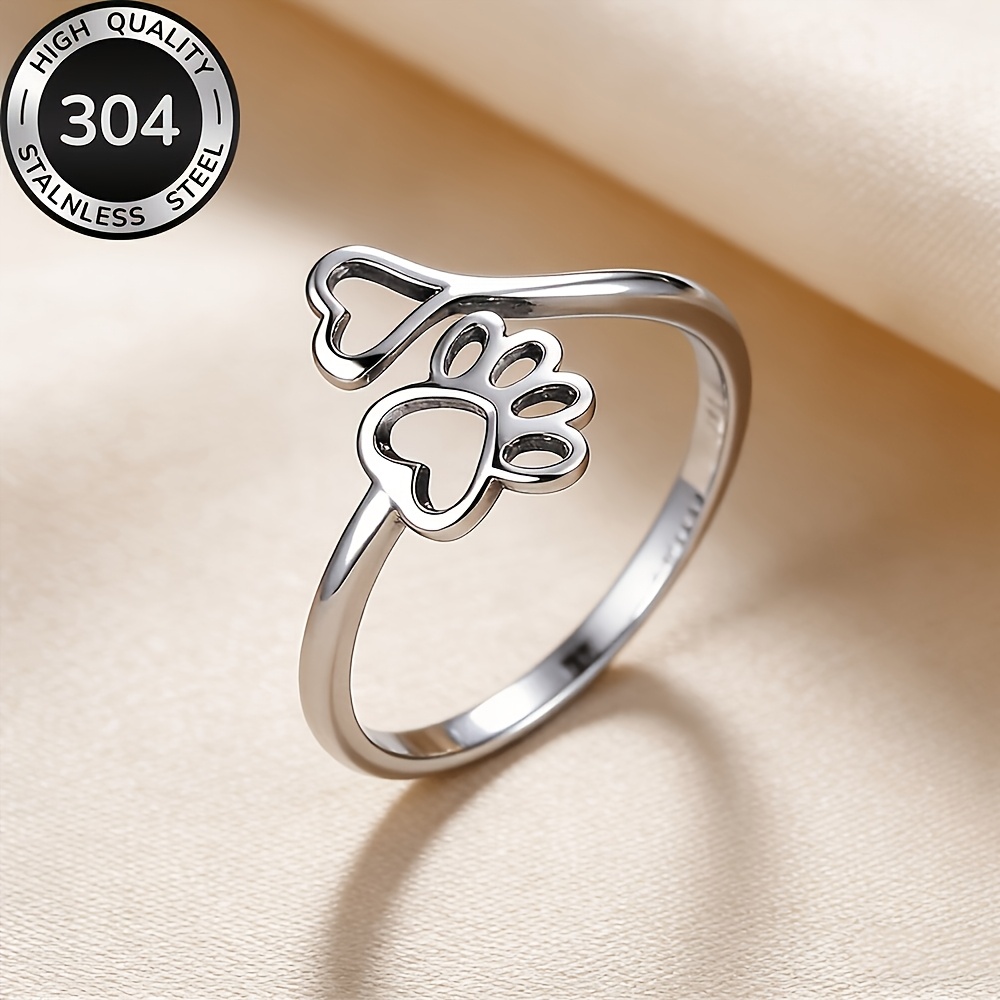 TEMU High-quality Stainless Steel Hypoallergenic Golden , Anti-fading, Easy And Elegant, Suitable For Everyday Wear Or Party Fashion Women's Ring,