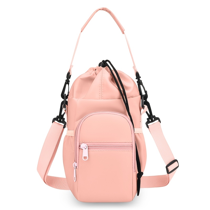 TEMU Mini sac bandoulière tendance pour femme, petit sac à dos portable à cordon de serrage, sac polyvalent pour l'extérieur et les quotidiens