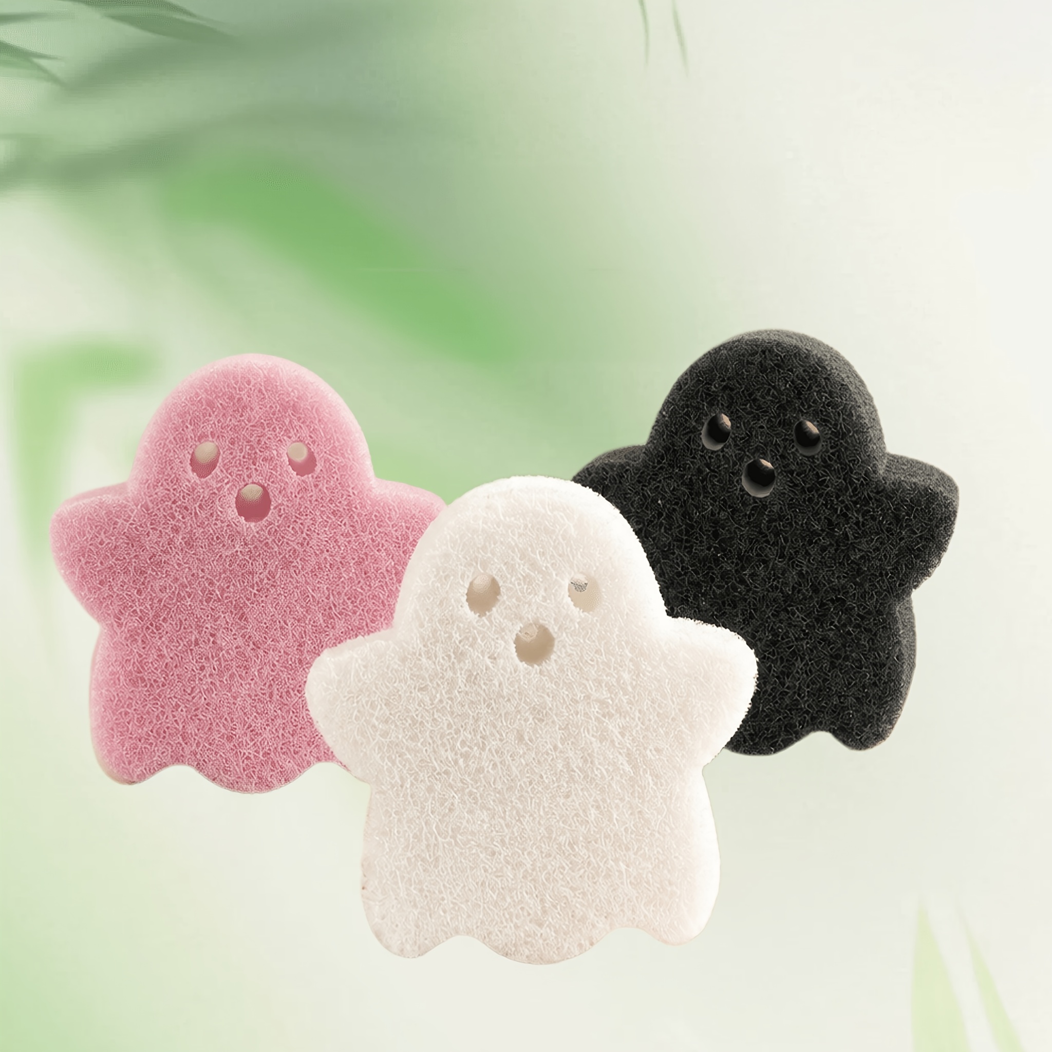 TEMU 3pcs Random Color Halloween Cleaning Sponges, Kitchen Pot And Dish Scrub Sponges, Double-sided Sponges, Three-layer Composite Stain-removing