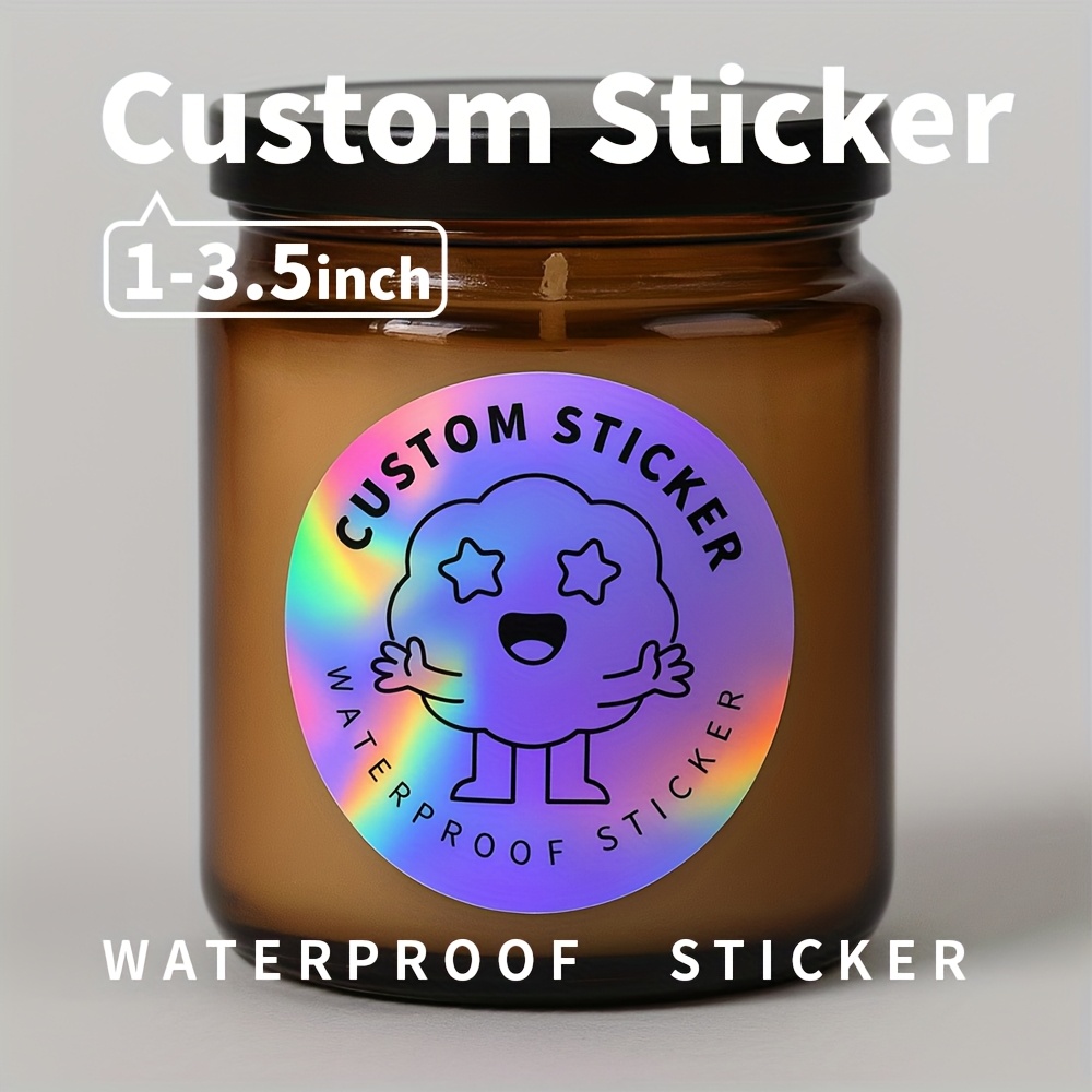 Personalized Holographic Vinyl Stickers for Business Logos