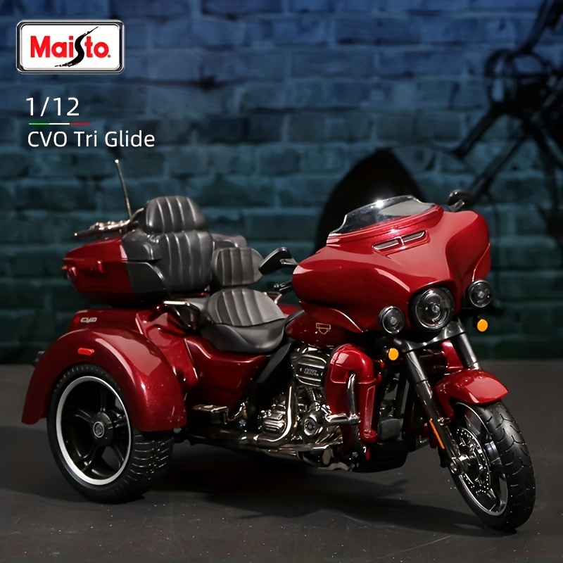 Maisto Autorizzato Scala 1:12 - Davidson CVO Tri Glide 2021 Trike Die-Cast Modello Moto da Collezione Giocattolo Regalo