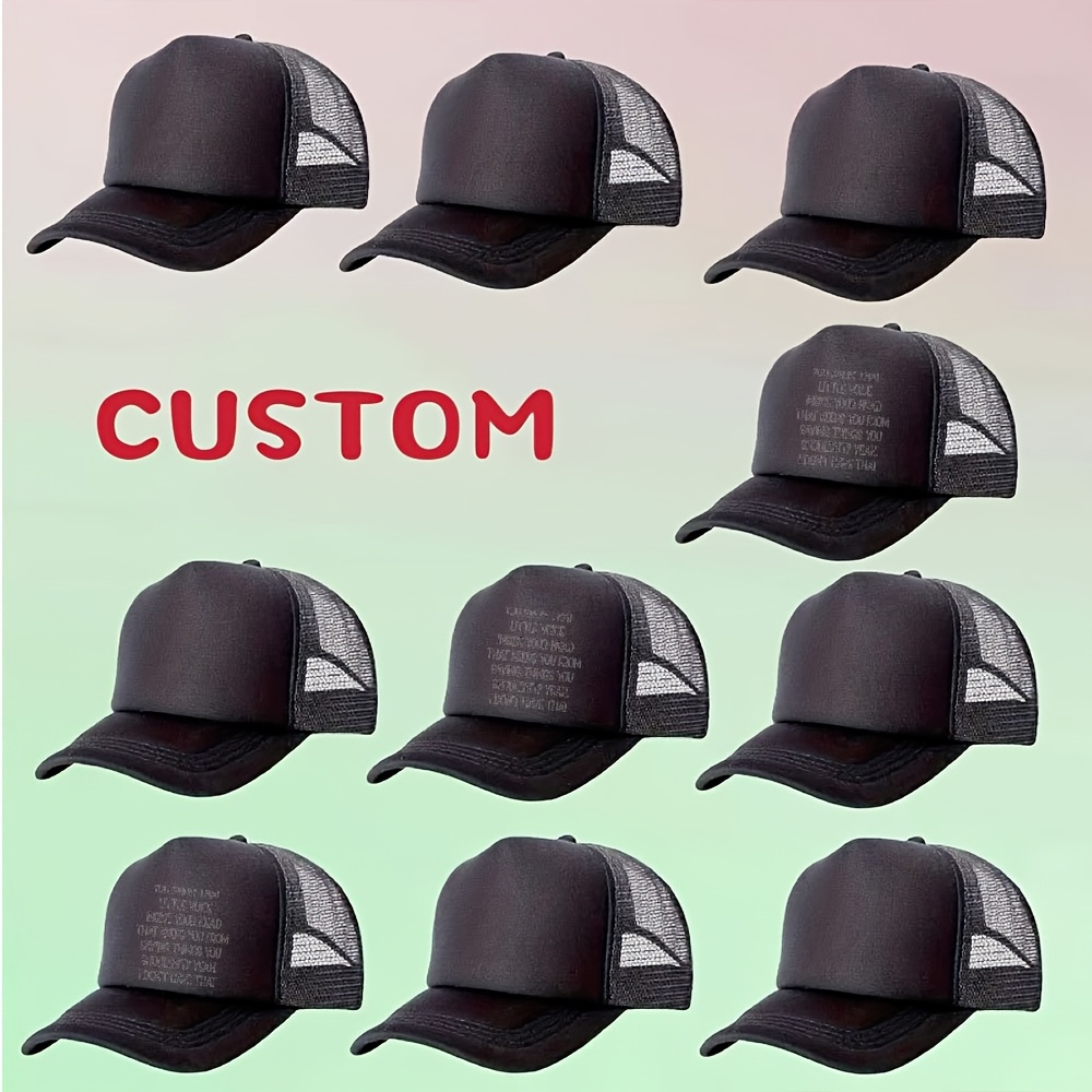 10pcs Customizable Breathable Mesh Baseball Caps for Events