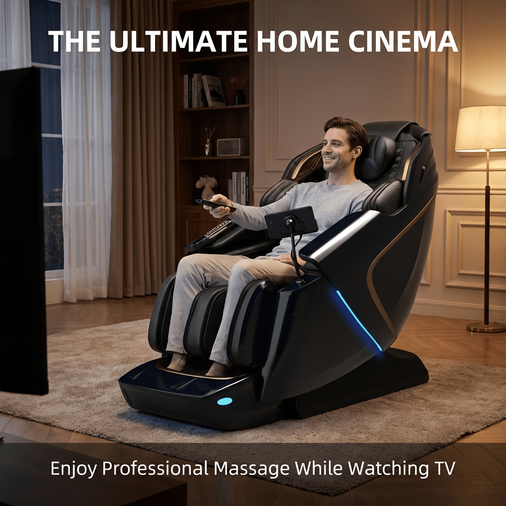 5d massage chair music physiotherapy yoga stretch zero gravity massage chair automatic calfrest extension calf kneading full body relaxation massage chairs full body Product details 7