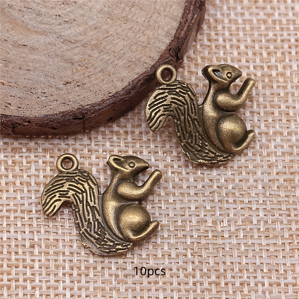 TEMU 10pcs Cute Pendant Charm | Antique Silvery, Handmade Alloy Jewelry For Earrings And Necklaces, 21x21mm