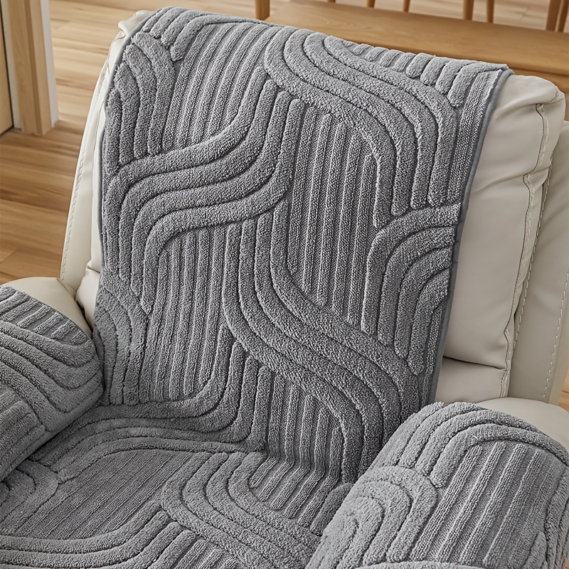 [1pc Soft Velvet Sofa Cover] 1pc Durable Pet-Friendly Soft Velvet Sofa Cover | Machine Washable Polyester Slipcover for Living Room and Office Decor | Mixed Color, 200-250gsm, Elastic-Band Couch Protector