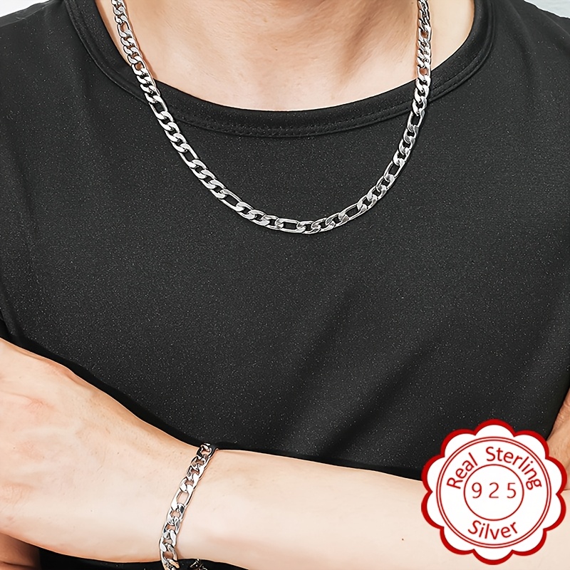 

2 Pcs Elegant Personality Chain 925 Sterling Birthday Christmas New Year Valentine The For Gift