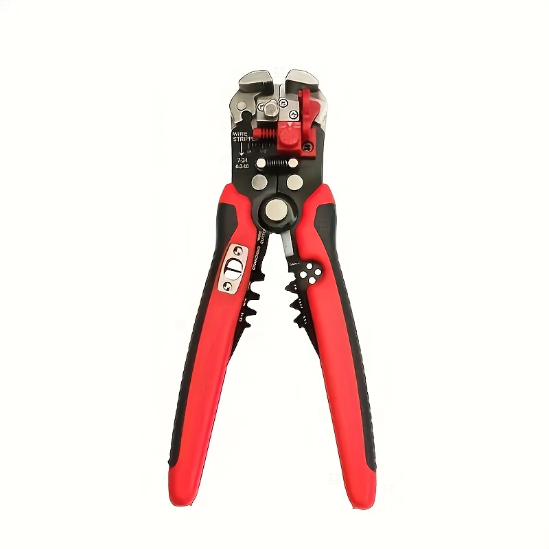 

1pc Promaster Automatic Wire Stripper And Cutter, Steel, 24-10awg, Multifunctional For Home, Construction, Repair, Industrial, Automotive, Marine Maintenance