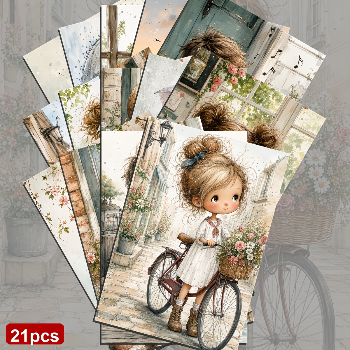 TEMU Lot de 21 cartes de Saint-Valentin - Papier de journal de déchets et fantaisiste de 10X14,5 cm, personnages de dessins animés, moments de doux,