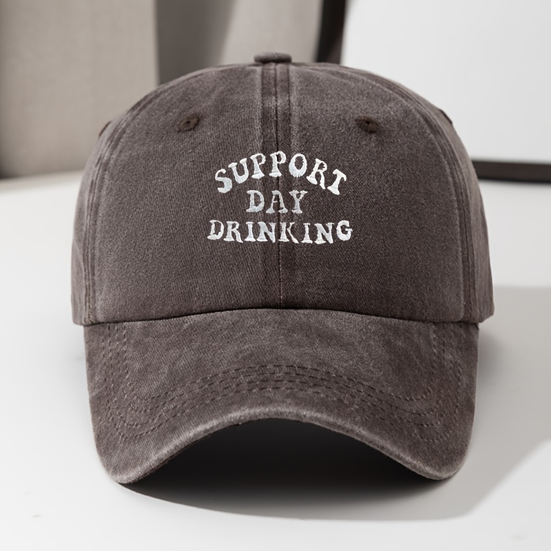 TEMU Cap With Letter Embroidery, Fashionable And Cool Printed Dad Hat, Trucker Fishing Cap, Adjustable Versatile Hip-hop Hat