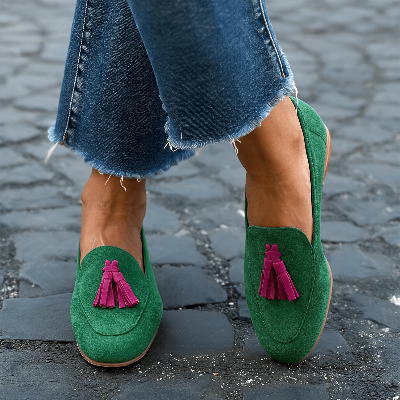 Image of 2026 New Arrival Women's Flat Round Toe Low-cut Tassel Casual Loafers, Minimalist Style, Fashionable And Versatile, Daily Casual& Wear, Comfortable And Breathable, Women Shoes