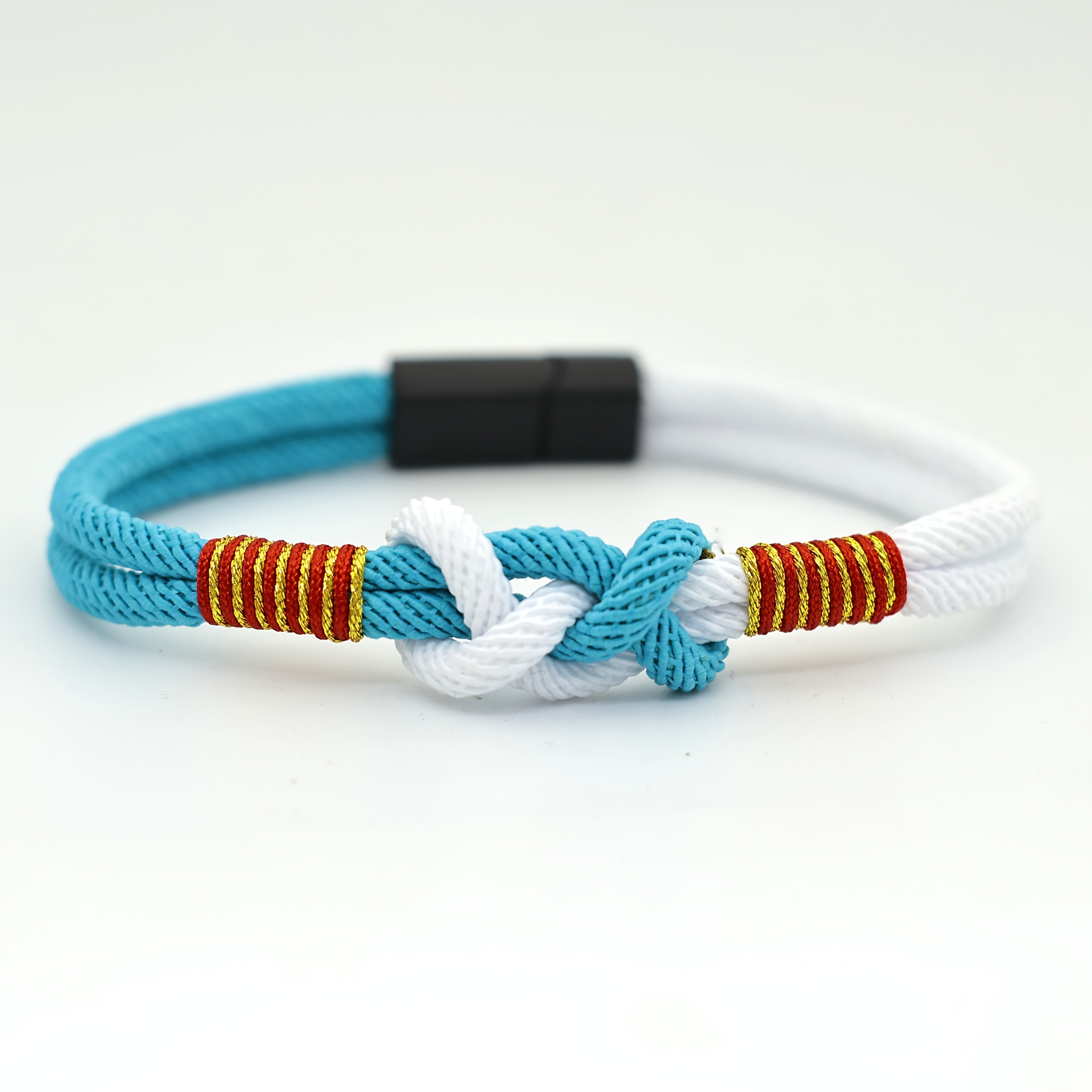 Image of In 8 Colors. Hand-knitted 4mm A-grade Nylon Rope Friendship Knot, Removable, Suitable For Street Photography, Sports, College Style, Versatile For Men's