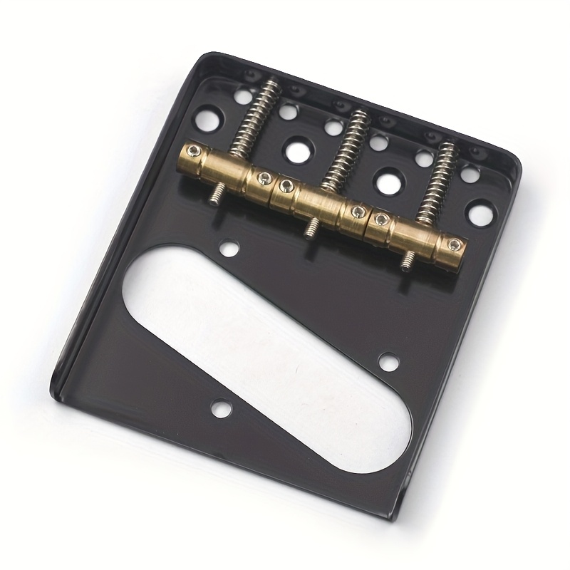 Electric Guitar Bridge with 3 Adjustable Brass Saddle 76.5*85mm for 6 String Electric Guitar Black/Golden/Silvery, Instrument Repair, String Instrument Parts, Classic Bridge Design, Vintage Guitar Hardware, Highquality Saddle, Replacement Bridge