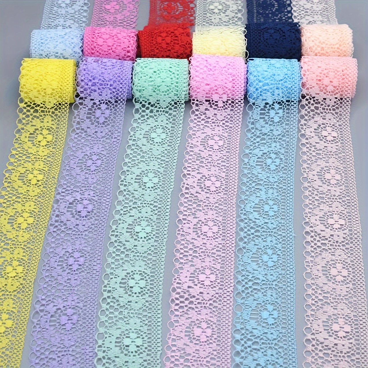 

1 Roll Embroidered White Lace Trim Ribbon For Crafts, Decoration, , 1.57 Inches Wide, Diy Sewing Accessories