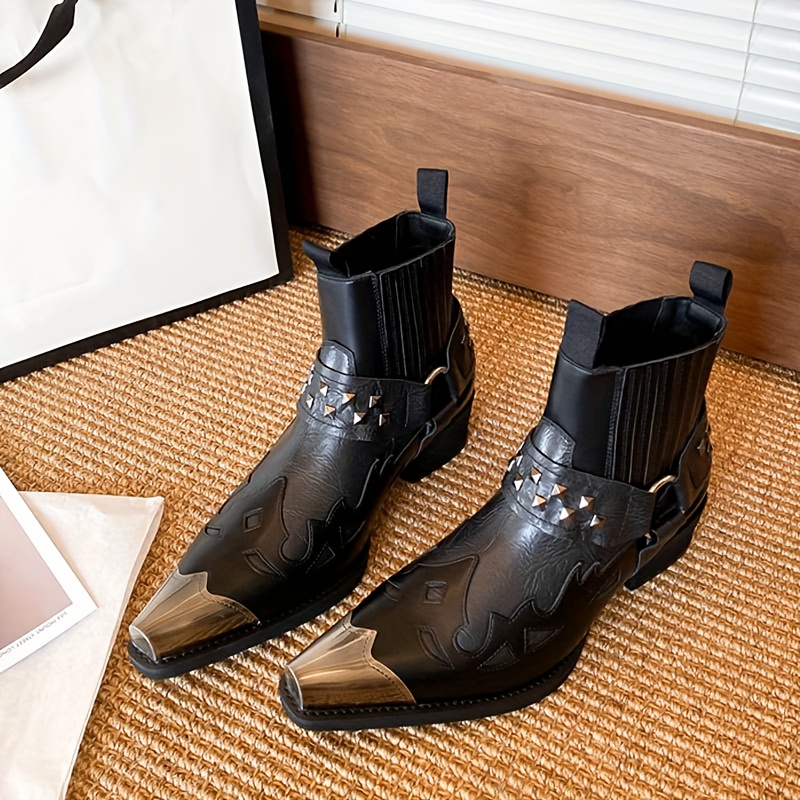 herren western cowboy stiefel slip on stiefeletten Temu Switzerland