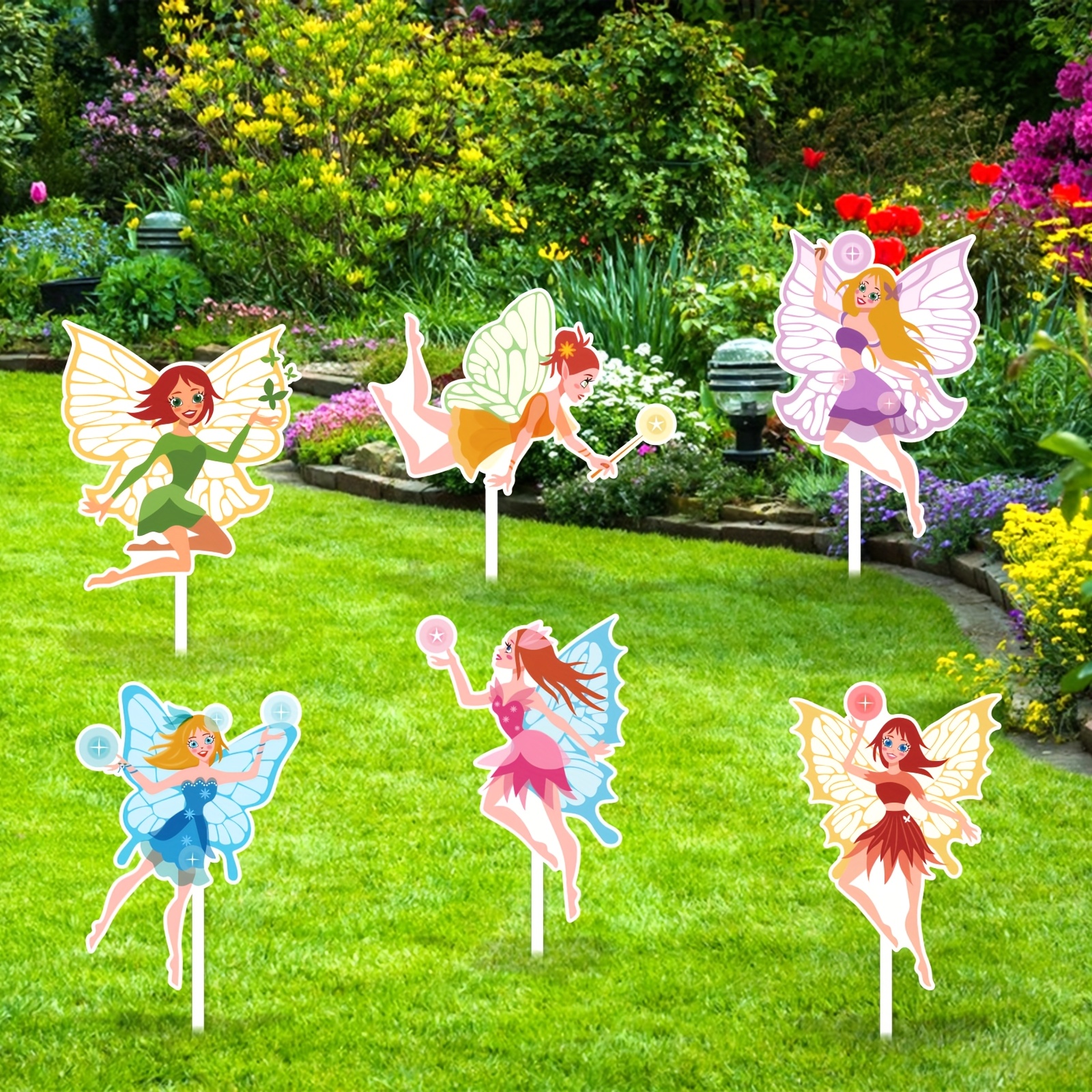 Feengarten-Stecker Deko – Fee Mit Schmetterling, 10–15 Cm, Witterungsbeständig, Für Garten & Haus