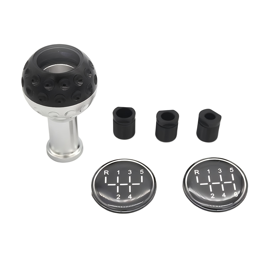 5-speed Or 6-speed Universal Manual Transmission Ball Shift Lever Head With 8mm 10mm 12mm Adapters, High-quality Aluminum Alloy (2- Stickers) For , Jetta