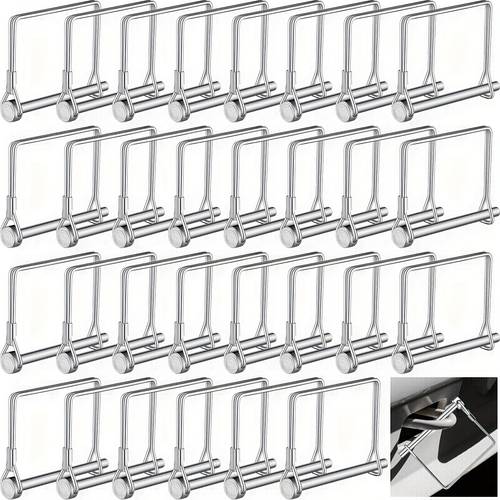 30pcs of square trailer coupler pins measuring 1 4 by 2 3 4 inches featuring a locking pto hitch safety pin made of carbon steel wire suitable for farm lawn and garden use