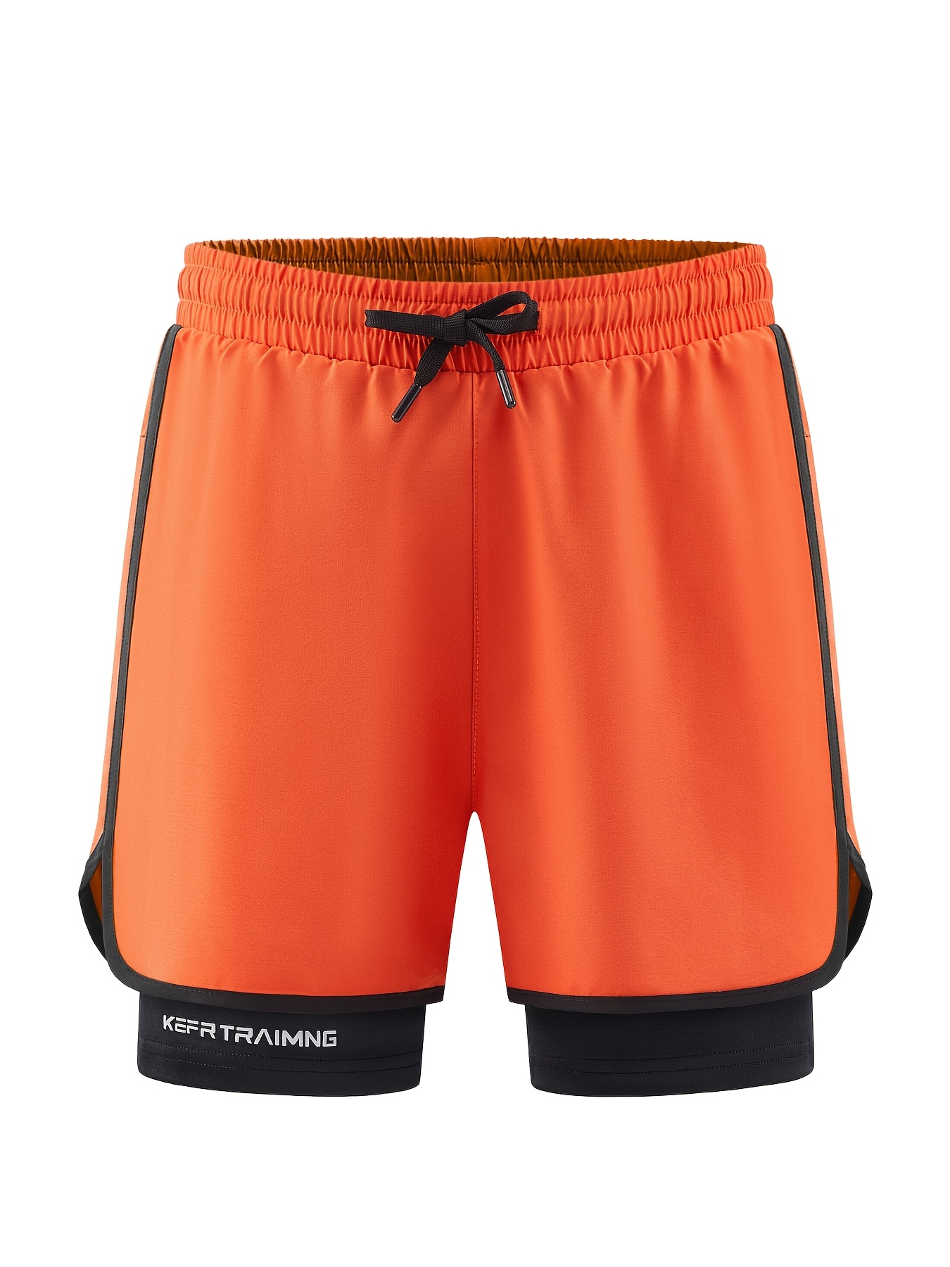 2pcs Set of Men's Sports and Leisure Shorts, Preferred for Fitness with Solid Color Breathable Quick Drying Style with Zipper Pocket and Waist Drawstring, Perfect for Beaches, Swimming Pools, Gyms