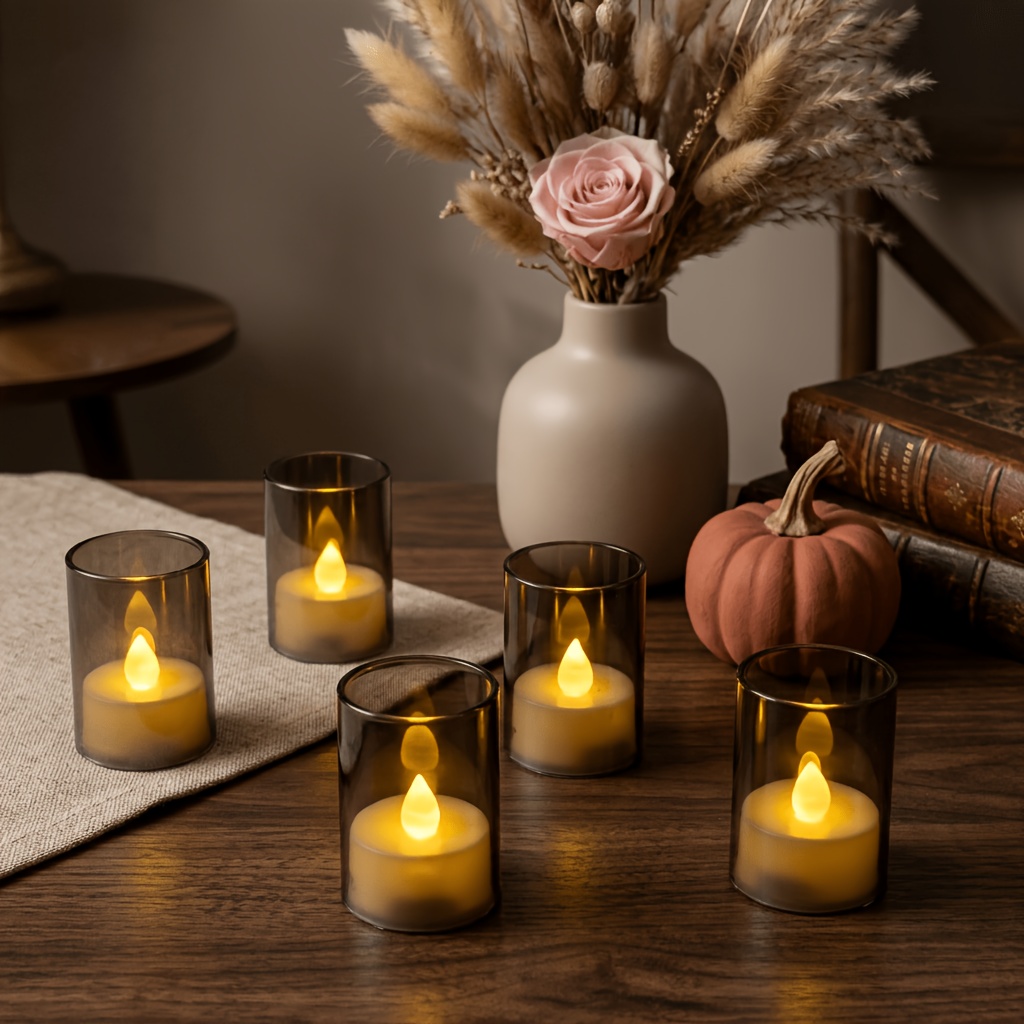 12-Pack Flameless LED Tea Light Candles with Remote Control