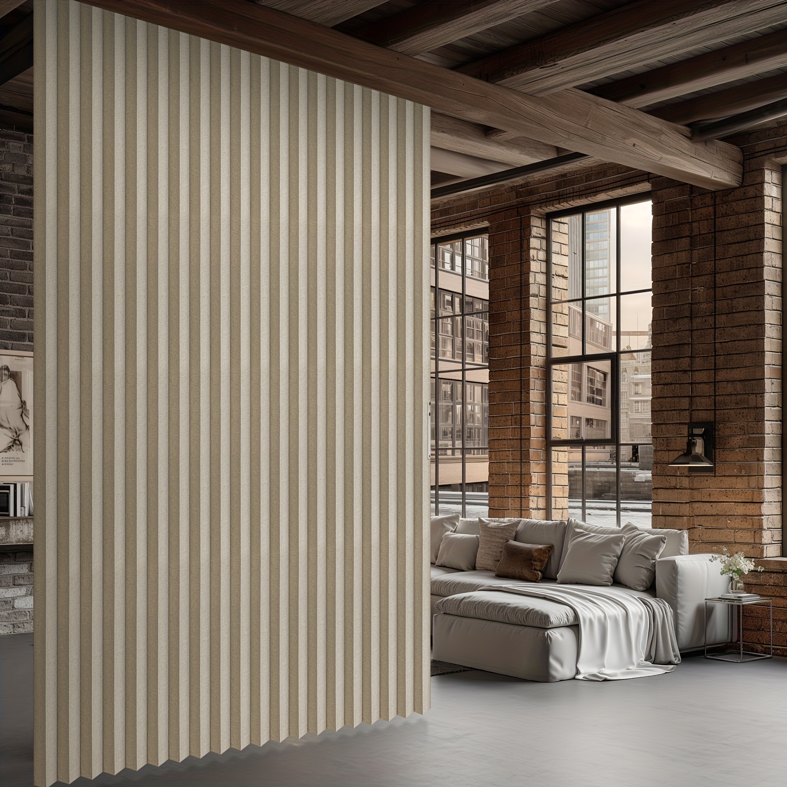 1 panel cream white blackout accordion curtain room divider uv protection machine washable foldable for bedroom living room patio sliding doors   x 78 h decorative     linen fabric cordless design partially lined for privacy blackout window   cordless curtain woven texture