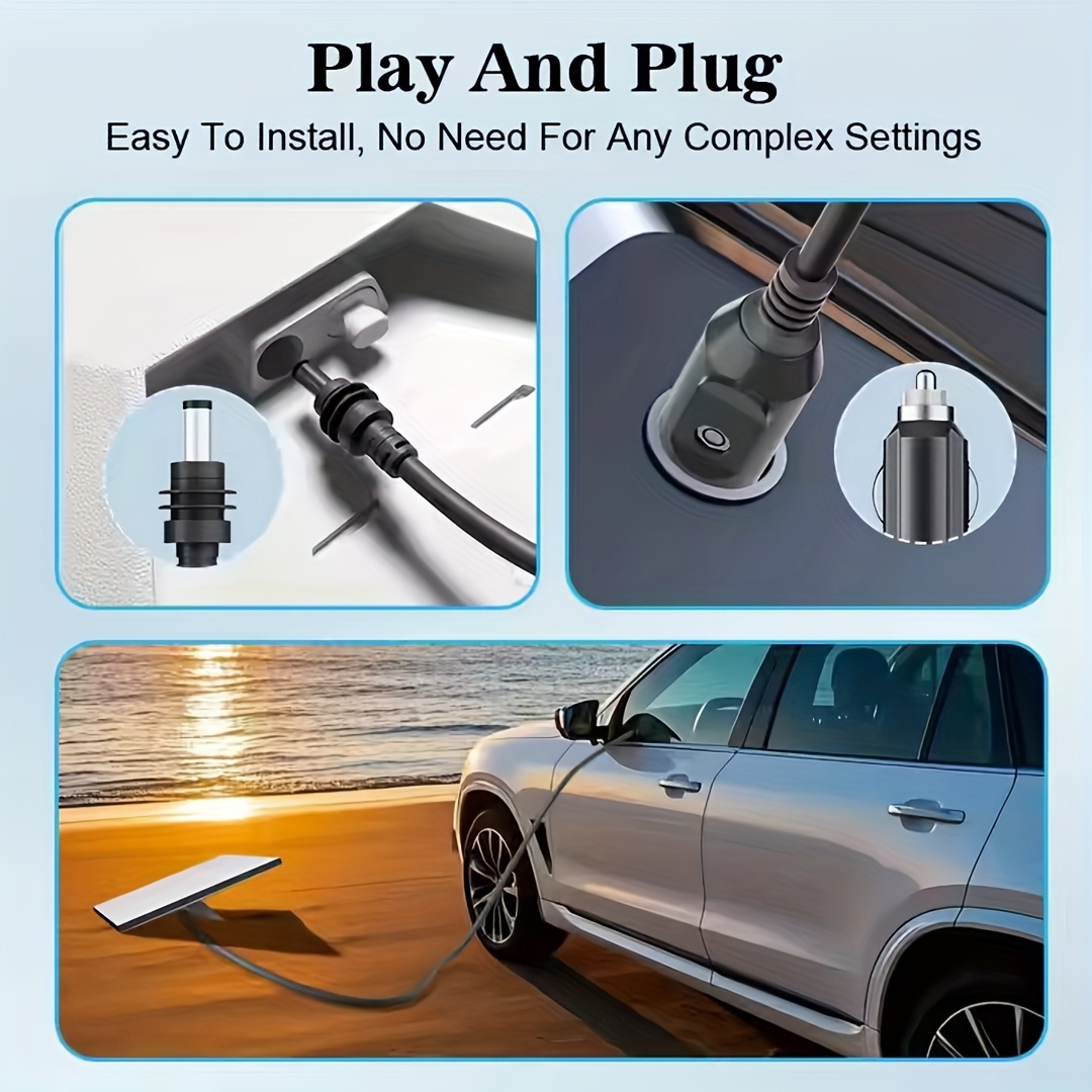 Câble d'alimentation compatible avec les accessoires Starlink Mini, 12-24V 60W, câble de puissance DC Starlink Mini, compatible avec les accessoires Starlink Mini, 18AWG, options de longueur 2m/3m/5m, noir et gris.