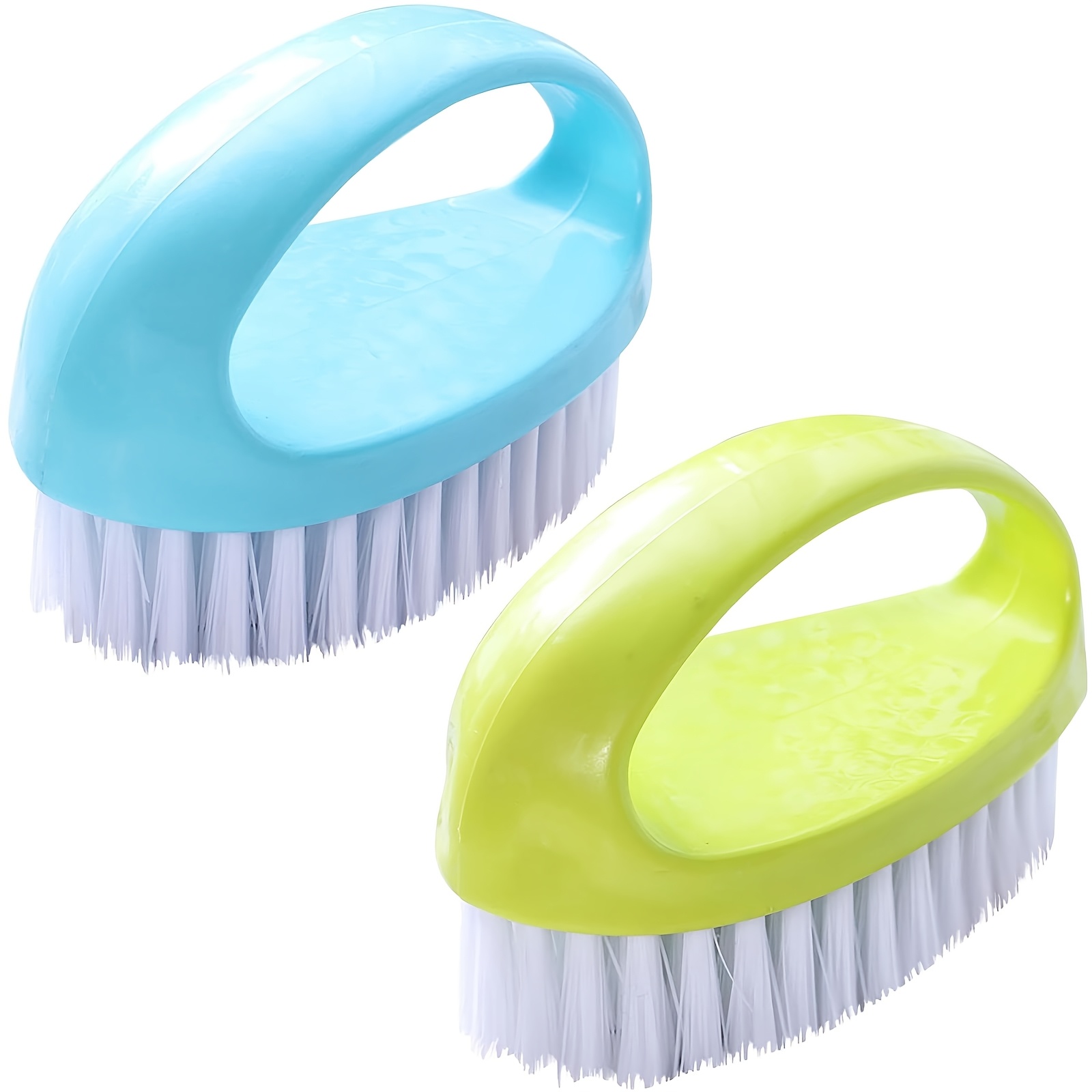 E-shop 2er-Pack multifunktionale Reinigungsbürsten aus Kunststoff für den Haushalt, manueller Betrieb ohne Aufladung, ideal für Schuhe, Kleidung,