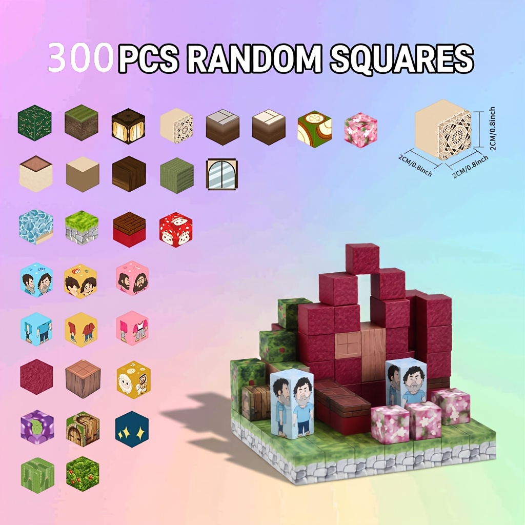 Image of Random Color 300pcs Suitable For Halloween, Christmas Gifts 3. 4. 5. 6. 7. Magnetic Set, Flowers, Trees, Rocks And Other Themes, , The Best Birthday Gift