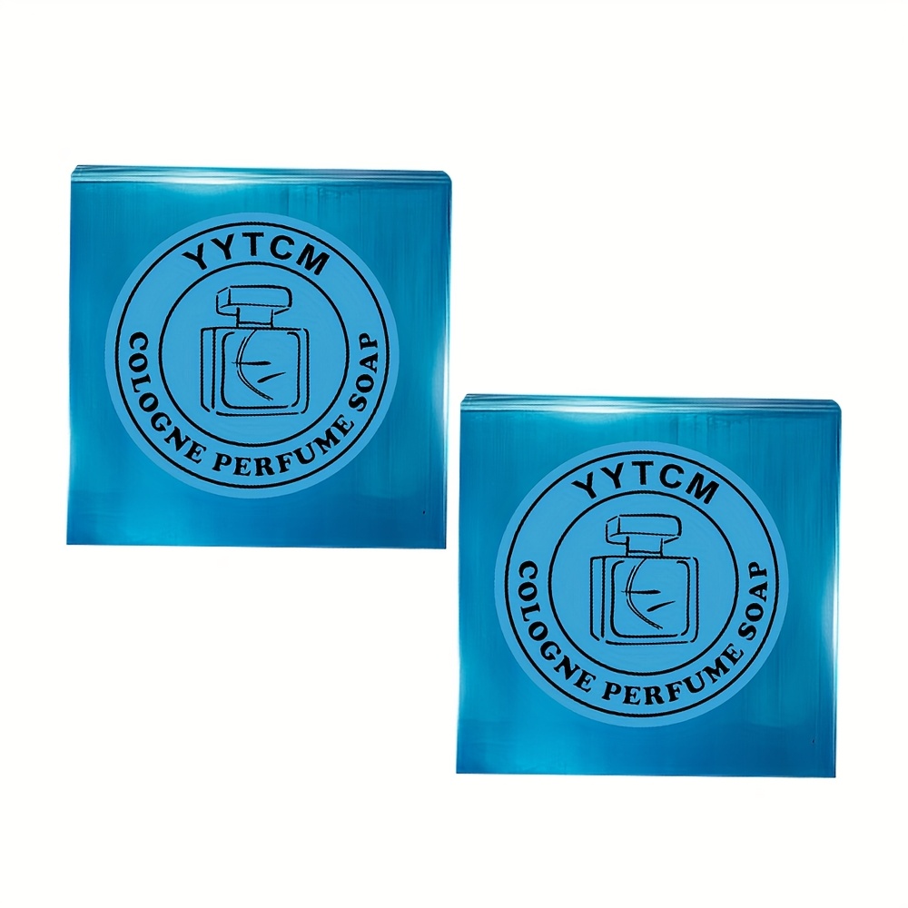 Image of Men's Cologne Scented Soap, Enriched With Shea Butter And Olive Oil For A Refreshing And Long-lasting Fragrance, Men's Shower Cleansing Cologne Soap 70g/block - 2 Blocks