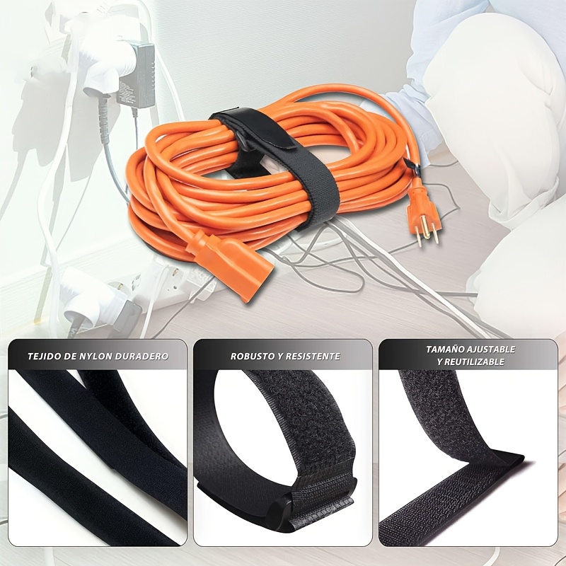 10pcs Hook and Loop Straps for Cable Management