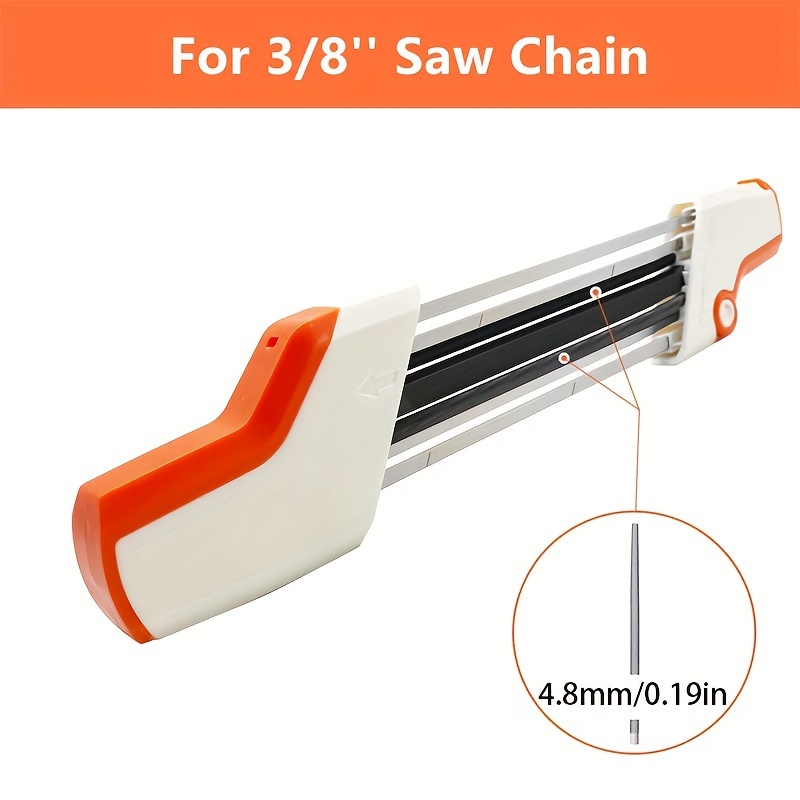 Image of 1pc Professional Chainsaw Sharpener For 3/8'' Lp Saw Chain, 0.325" 0.404" - Easy-to-use, Portable, Durable Tool With 2-in-1 Sharpening And Depth Gauge Function