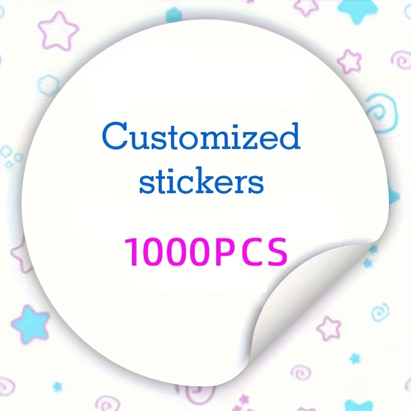 TEMU 1000pcs Round Custom Paper Stickers, Single-use Logo, Suitable Weddings, Birthdays, Various Shapes, Sizes, Backgrounds, Text Stickers