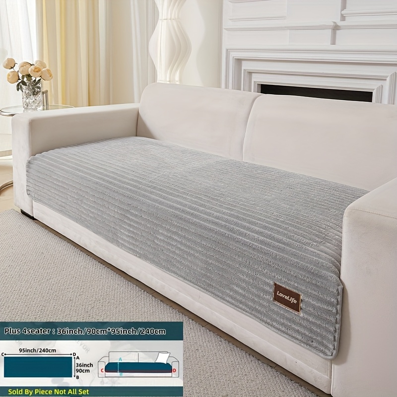 TEMU 1 pièce Coussin de canapé en peluche, Housse de canapé toutes , Housse amovible, Coussin de canapé chaud pour l'hiver, Tissu et confortable, aux