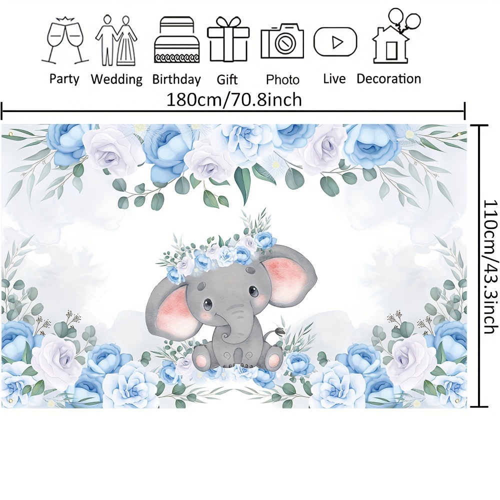 elephant baby shower banner