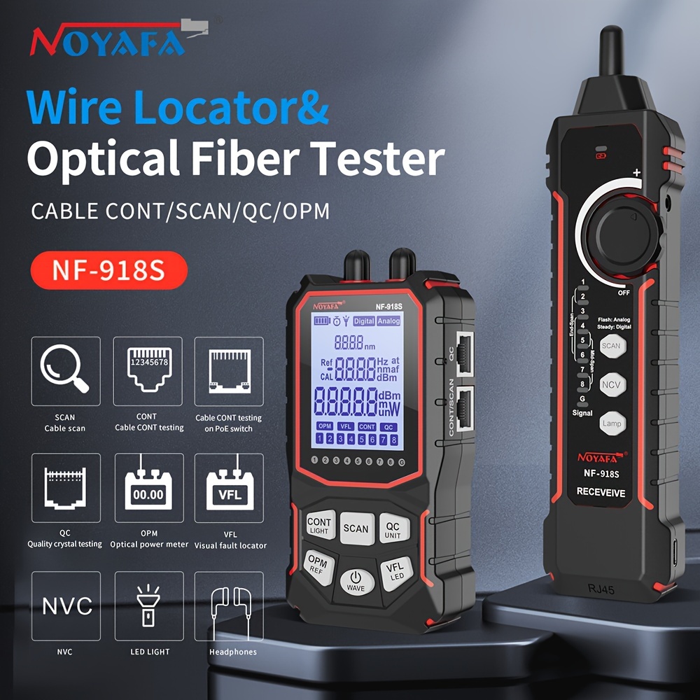 

Noyafa Nf-918s Network Tester 6 , Toner Ethernet Tester Rj45 Network Tester 10mw , Poe Tester Network