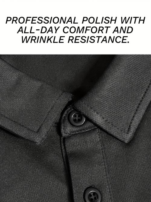 for men 6 piece set multi colored 100 polyester short sleeve shirts suitable for business casual sports and fitness wrinkle resistant shrinking resistant and stretching resistant