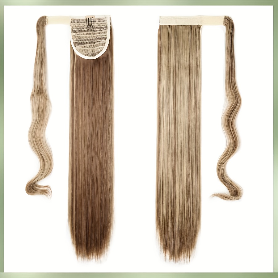 Long, Heat-resistant Synthetic Ponytail Extension That Wrapped Around For A Look. Ideal For Women For Occasions Like Weddings, Parties, Or Halloween And Christmas